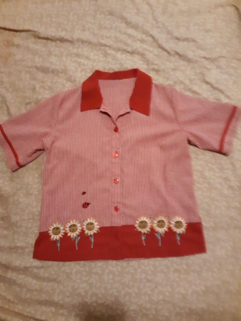 Vintage shirt , hand made embroidery