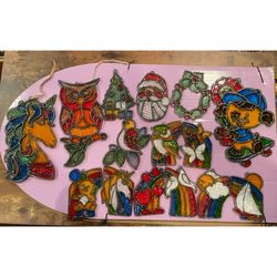 （#2）Unique Vintage Christmas Ornaments 1980s Lot Of 15