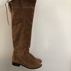 Urban Outfitters BDG Woman Suede Over knee Boot Sz 6 36 brown camel color flat. Condition is "Pre-owned". Shipped with USPS Priority Mail. Great cond