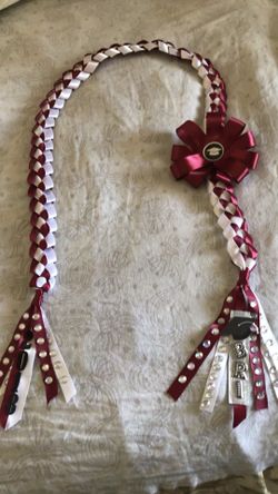 Graduation leis . This is a custom ribbon lei $20