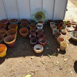 Clay (Terracotta) Flower Pots (Lot 2)