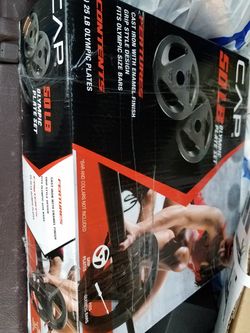 Weights Two 25 lb plates; OLYMPIC; NEW- have 5 lb plates in another post- $110