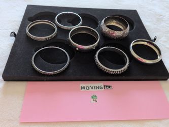 MOVING SALE Individual bracelets -- 7 silver tone bracelets  sold individually for $5 each