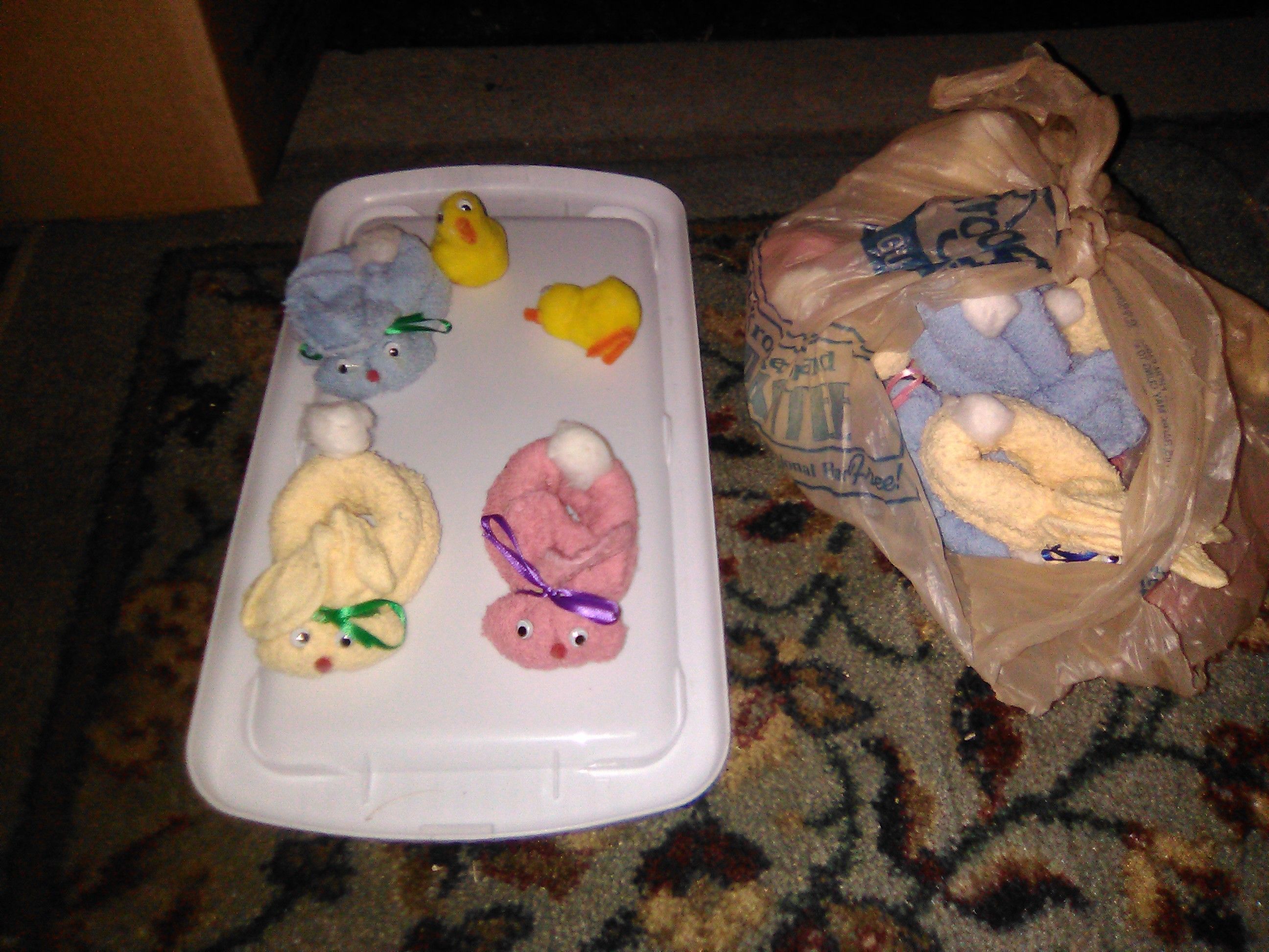 Easter Bunny wash clothes