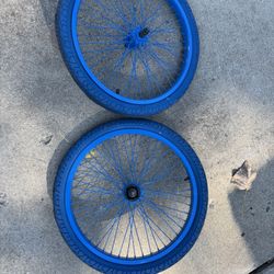 Blue 20inch Rims And Tires. From Diamond Back