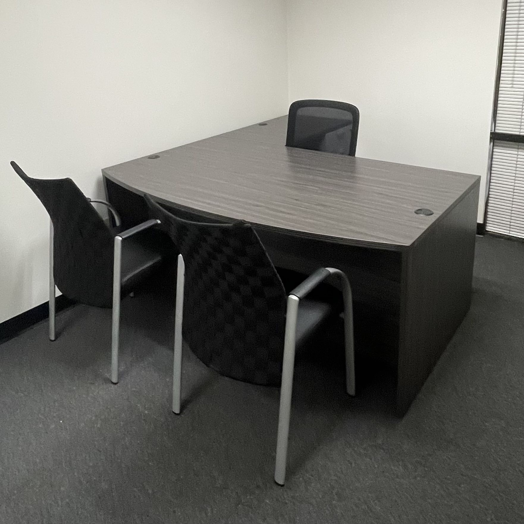 L Shaped Table Furniture With Pedestal