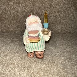 Hallmark Santas Snack Christmas Holiday Magic Lighted Ornament VTG 1986 w/Box