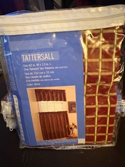 Designables Tattersall tailored tier and valance set