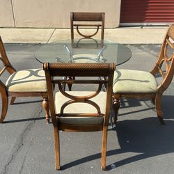 Glass Top Table And Chairs