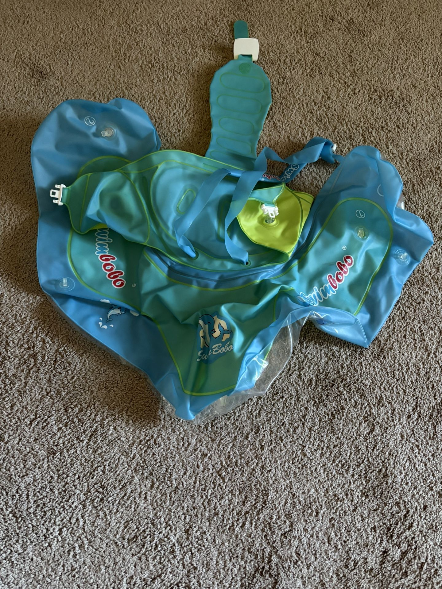 Baby Swimming Float Inflatable Baby Pool Float Ring with Sun Protection Canopy,add Tail no flip Over for