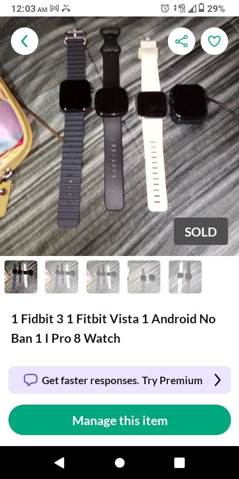 1 Fidbit 3 1 Fitbit Vista 1 Android No Ban 1 I Pro 8 Watch