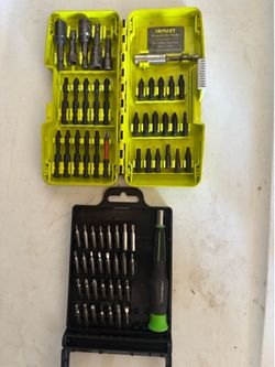 Ryobi 34 piece bit set &  31 piece 5/32"