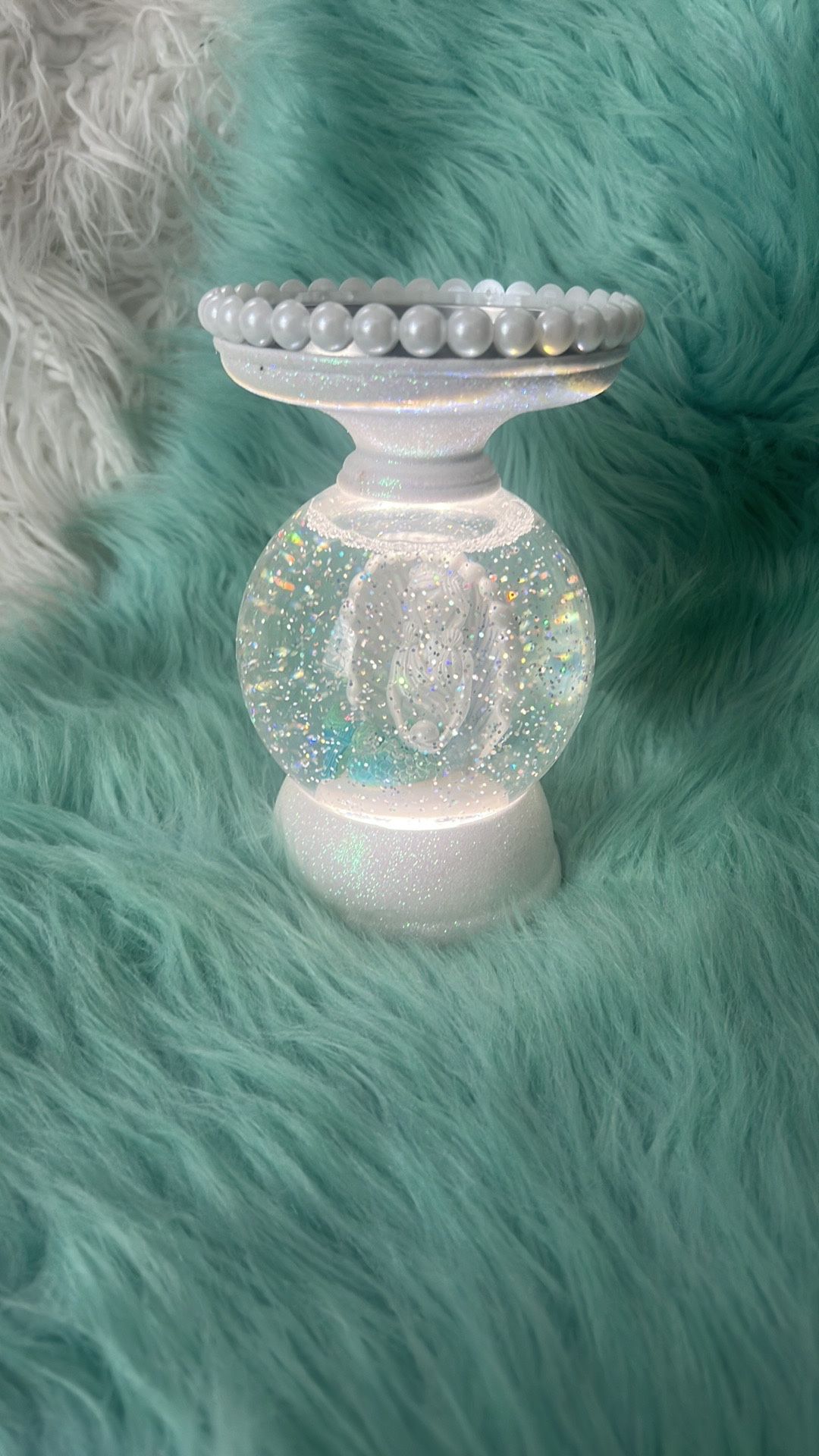 Like New Bath & Body Light Up Glitter Mermaid Candle Holder