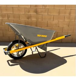 True Temper 6 cu. ft Steel / Metal Powered Wheelbarrow