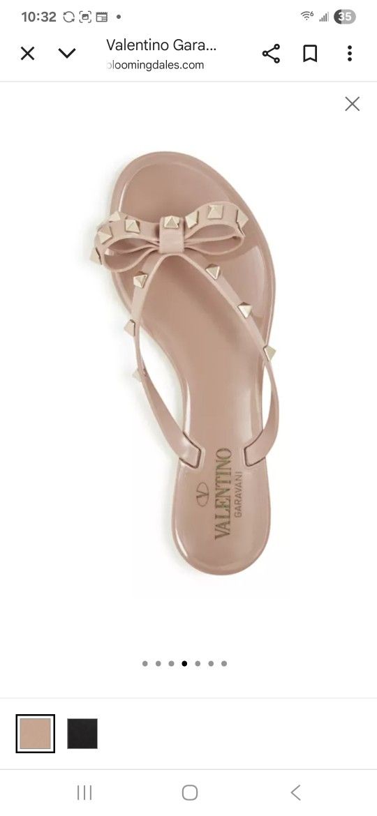 Valentino Rockstud Slippers Size 38