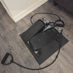 Home Exercise Stepper with Resistance Bands and Mat