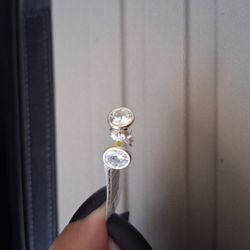 Clear Silver 925 Earings 