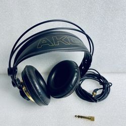 AKG Acoustics K240 55 ohms 3.5mm Studio Headphones Standard Professional With Adapter, Black