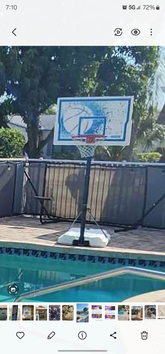 Lifetime 44inch Basketball Pool Side Hoop