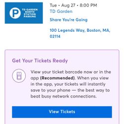 Usher Concert Parking TICKET 
