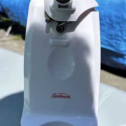 SUNBEAM WHITE ELECTRIC CAN OPENER