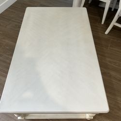 Real Wood, White Coffee Table 