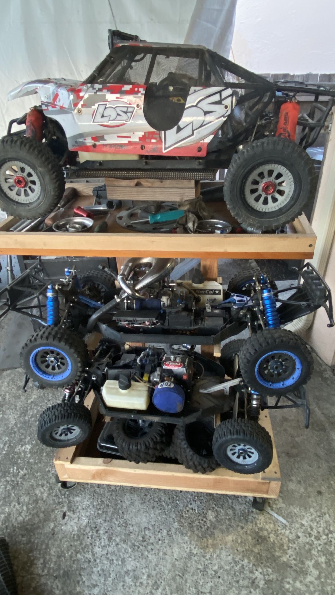 1:5 Scale LOSI’s 5T’s & DBXL 2 Stroke Gas 