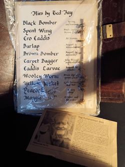 Signed Ted Fay Fly Fishing Collection with Newspaper Clipping