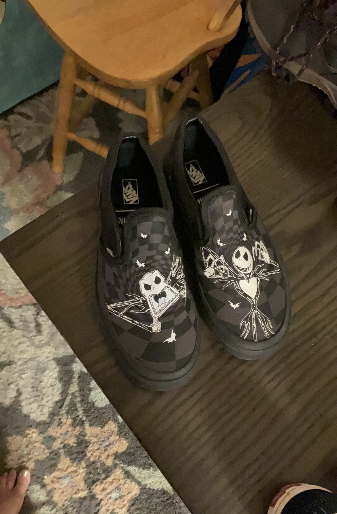 Nightmare Before Christmas x Jack Skellington Vans Slip-on Shoes