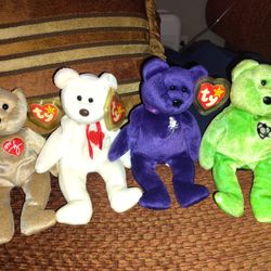 4 Rare BEENIE Babies