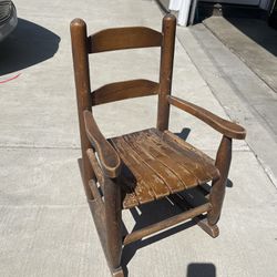 Solid Wood Kids Rocking Chair
