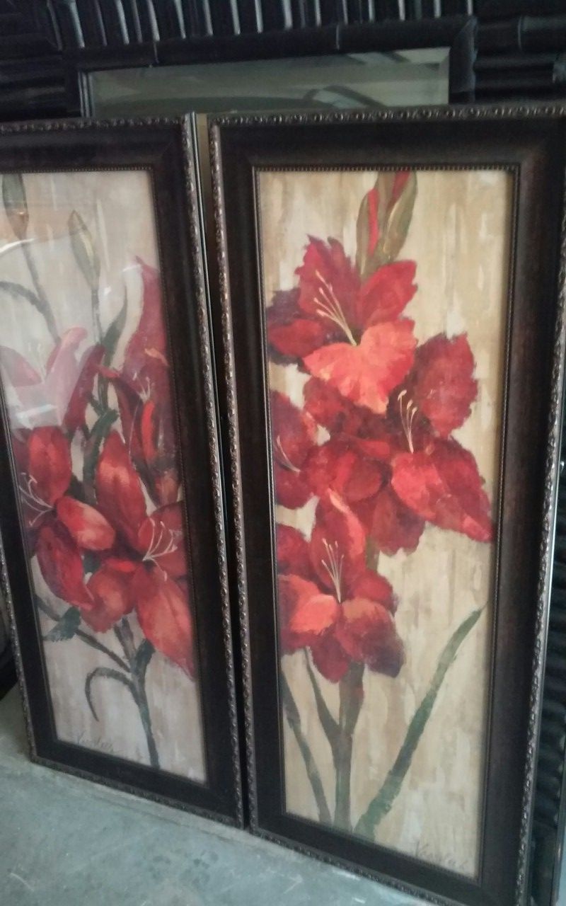 Home interior pictures stand about 2.5 or 3ft tall paid 40 each asking 40 obo for both