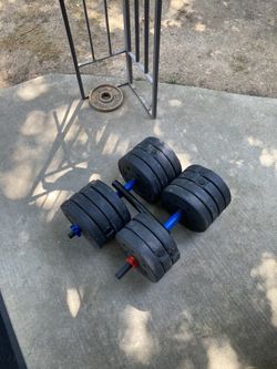 100 LB Barbell/Dumbbell Set