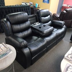 New Two-piece Reclining Sofa And Loveseat With Free Delivery