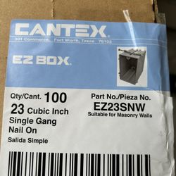 Cantex Single Gang Boxes