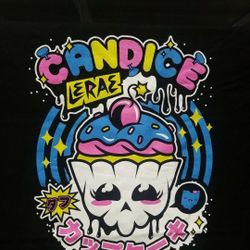 Candice Lerae Cupcake XL Black T Shirt PWG NXT WWE GARGANO BRAND NEW CRATE T
