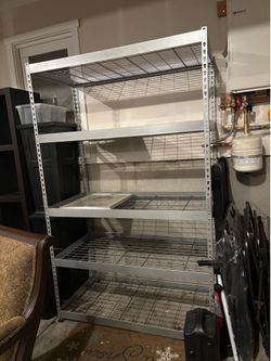 Metal garage shelf