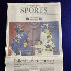 Dodgers World Series Begins Los Angeles Times