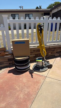 Pacific 16” Floor Polisher with Marble Polishing Pads