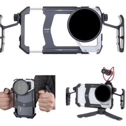 Fotga Universal Smartphone Cage Photo Video Stabilizer W/Handles + Attach Any67mm Varible  for iPhone 16 15 14 Pro Max Samsung Cell Phone Vlog Live St