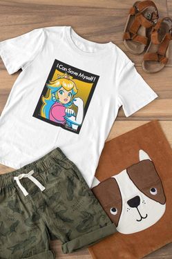 I Can Save Myself Rosie the Riveter Princess Peach from Mario Shirt