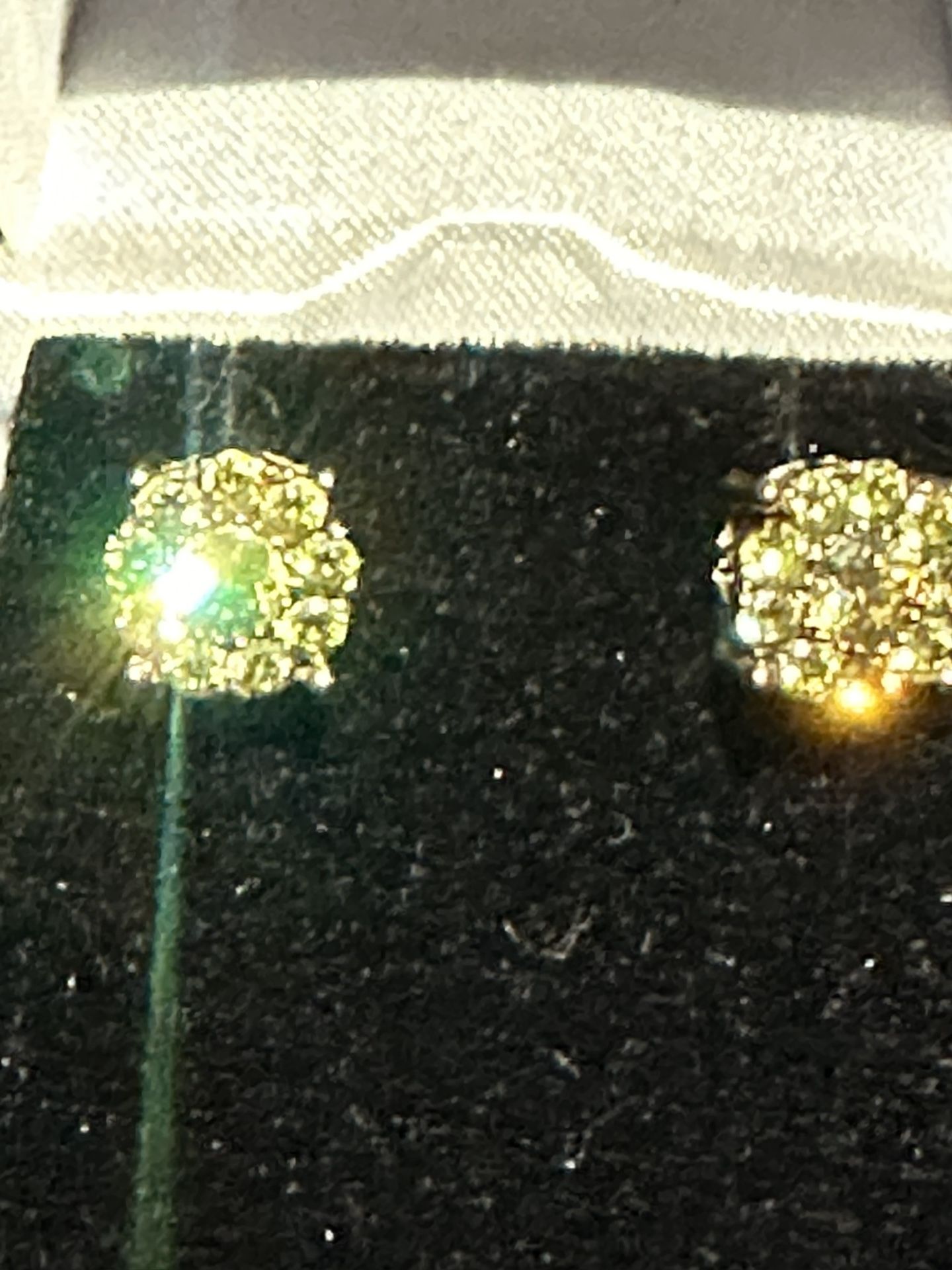 Real 10K Canary Diamond Earrings
