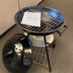 New 18.5" Portable Charcoal BBQ Grill With Wheel-black