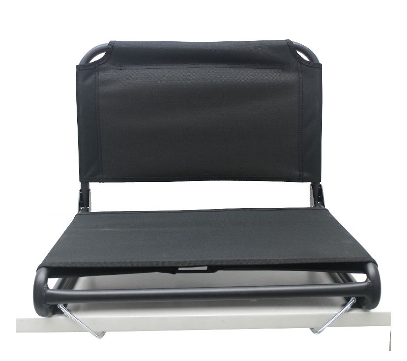 Ozark Trail Extra Wide Stadium Seat with Hooks, Black
