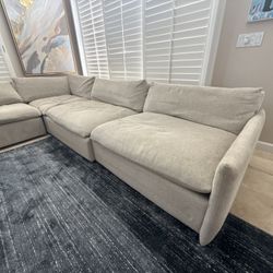 Arhaus L shaped sectional couch / sofa