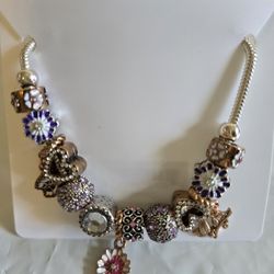 New Bracelet With Charms Silver