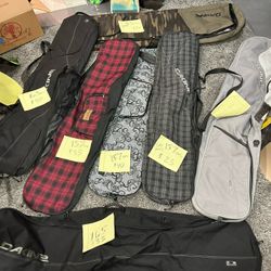 Dakine snowboard bags and snowboard boots/helmets/goggles/gloves/coats and pants