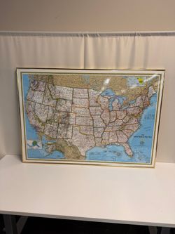 National Geographic Classic United States Map with Travel Pins
