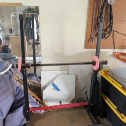 Squat Rack With Barbell