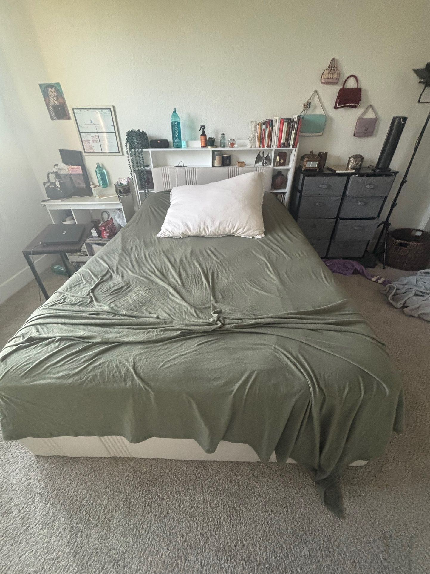 Queen Bed-Frame & Mattress